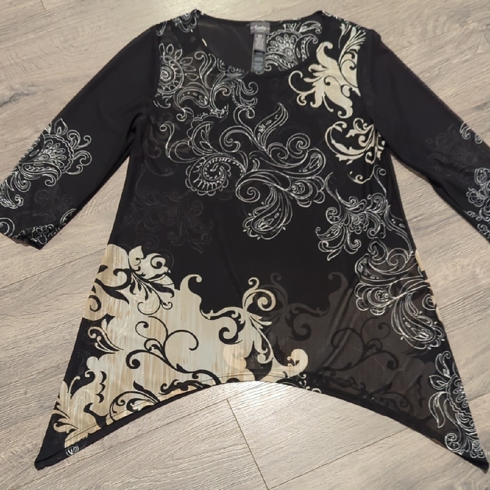 Travelers Collection By Chico's Sheer Tunic Top